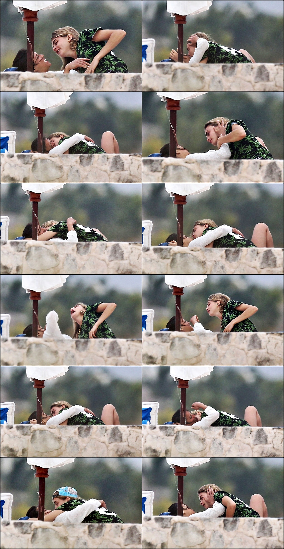 Michelle-Rodriguez-and-Cara-Delevingne-Cuddle-on-Beach-1