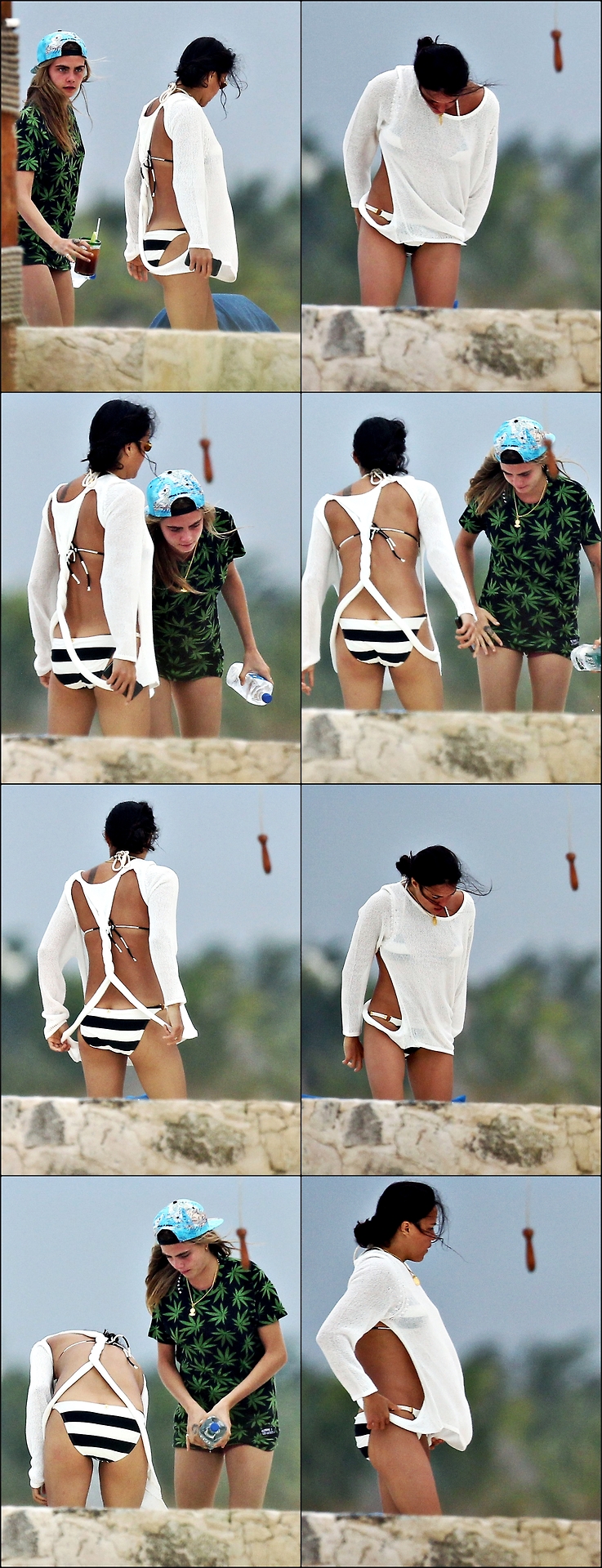 Michelle-Rodriguez-and-Cara-Delevingne-Cuddle-on-Beach-3