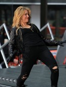 Singer Shakira performs during the 'Today' show at The Plaza in New York City