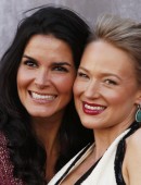 Angie Harmon and musician Jewel pose at the 49th Annual Academy of Country Music Awards in Las Vegas