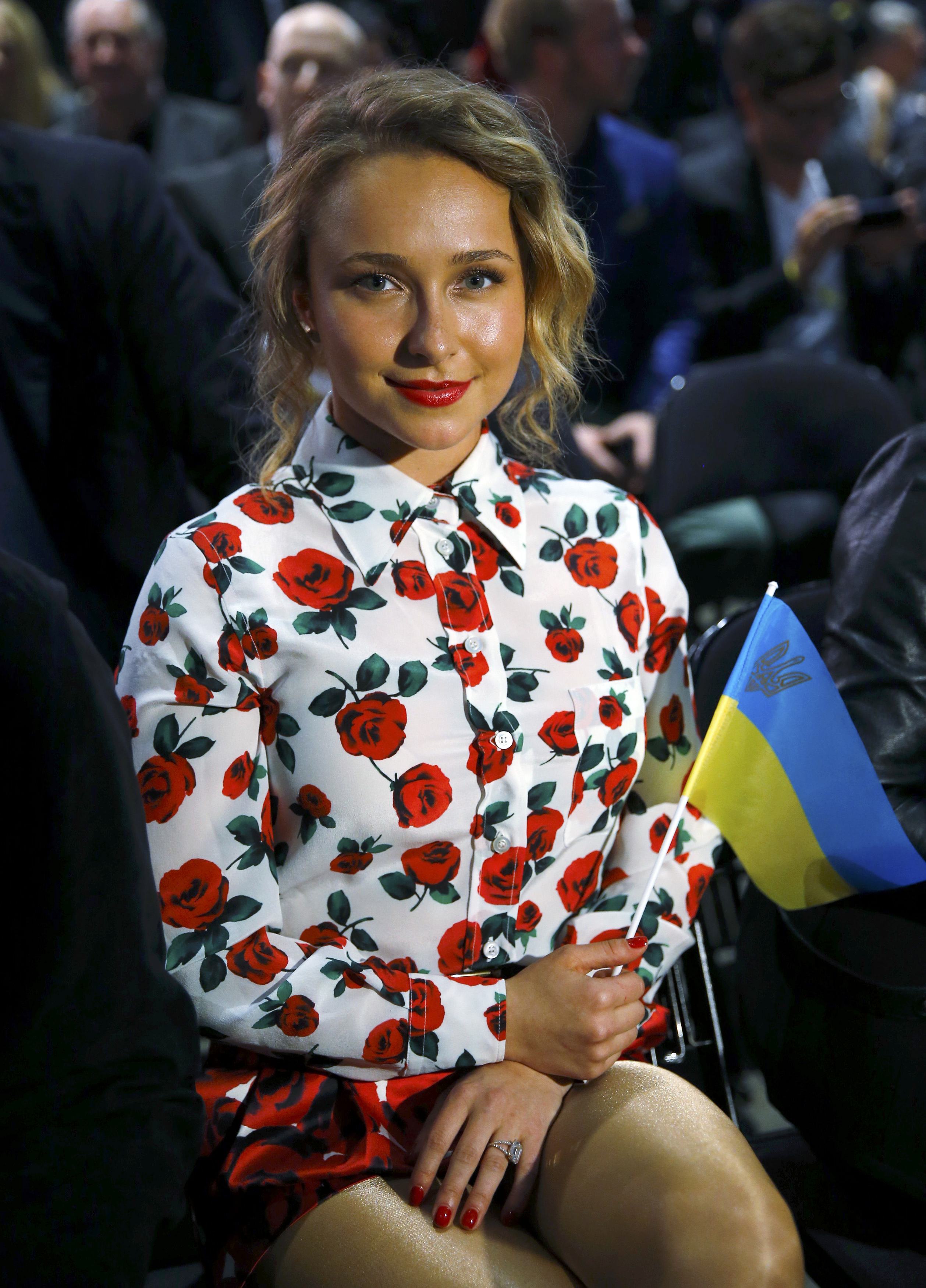 US actress Panettiere, girlfriend of Ukrainian heavyweight boxing world champion Vladimir Klitschko arrives for the WBO heavyweight title fight between boxing champion Vladimir Klitschko of Ukraine and the Australian challenger Alex Leapai in Oberhausen