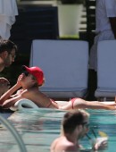 EXCLUSIVE: Lauren Stoner enjoying the Miami sun in a red bikini