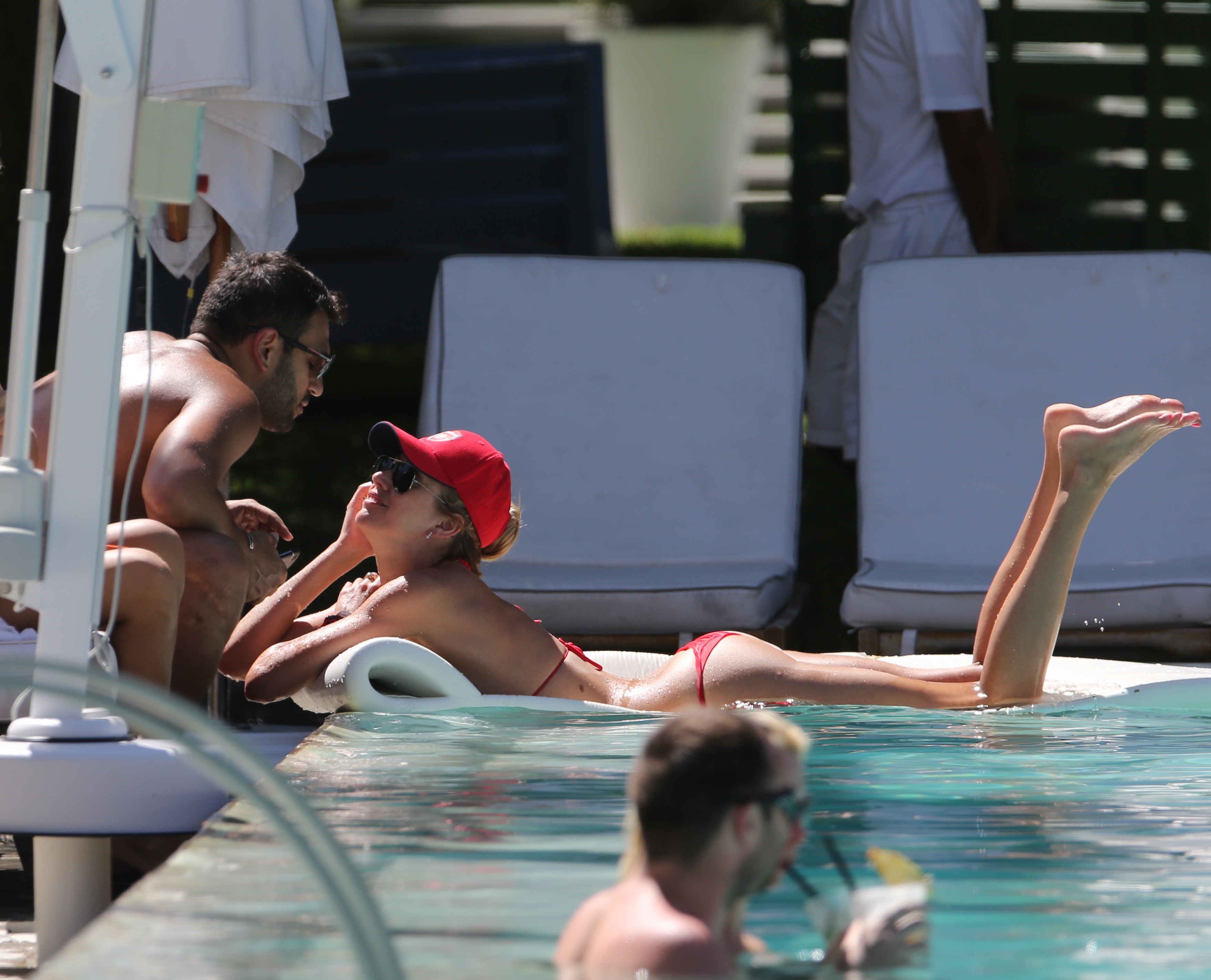 EXCLUSIVE: Lauren Stoner enjoying the Miami sun in a red bikini