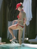 EXCLUSIVE: Lauren Stoner enjoying the Miami sun in a red bikini