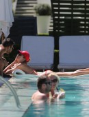 EXCLUSIVE: Lauren Stoner enjoying the Miami sun in a red bikini