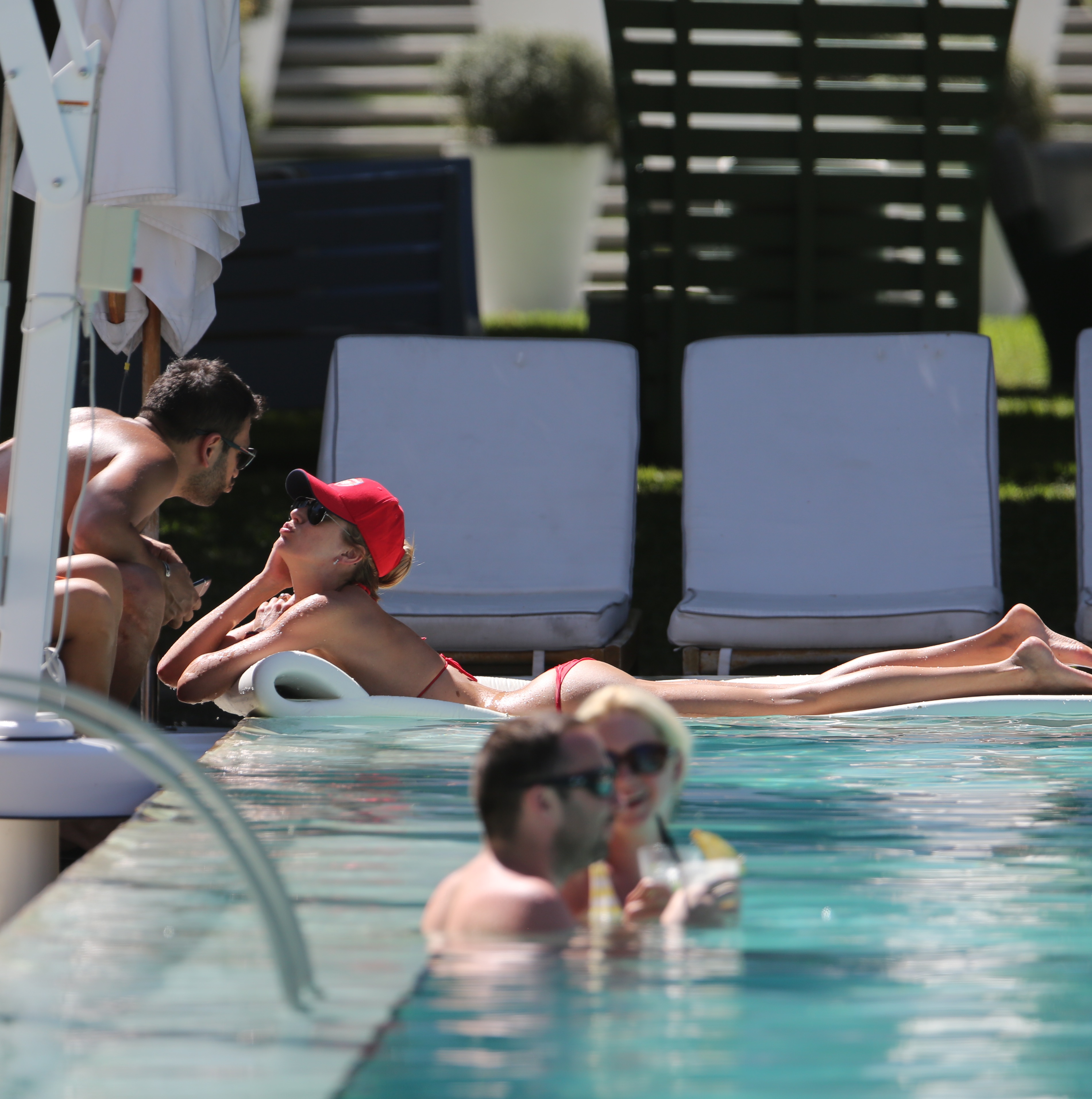 EXCLUSIVE: Lauren Stoner enjoying the Miami sun in a red bikini