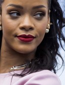 Musician Rihanna attends the Cruise 2015 collection show from French fashion house Christian Dior in the Brooklyn borough of New York