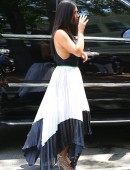 Kim Kardashian showing massive sideboob during lunch with Kourtney