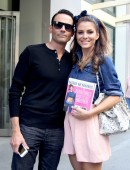Maria Menounos and her boyfriend Kevin Undergaro seen leaving the AOL building after an interview promoting her new book 'The EveryGirl's Guide to Diet and Fitness' in Manhattan, NYC