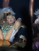 Miley Cyrus performing during her Bangerz tour in Madrid, Spain