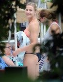 Cameron Diaz spends time at the hotel pool in Miami