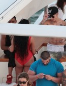 Justin Bieber and Khalil Sharieff 4th of July weekend celebration on a yacht in Miami Beach
