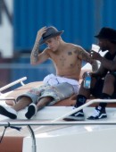 Justin Bieber takes a boat trip in Miami, Florida