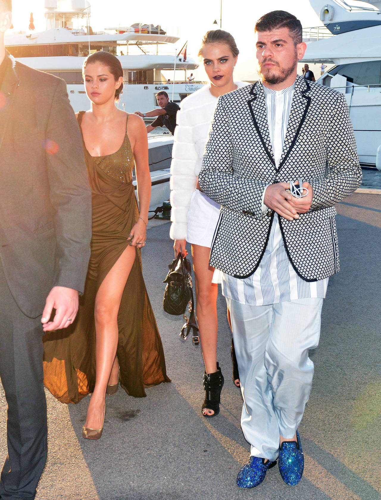 Selena Gomez & Cara Delevingne Head To A Party In Saint-Tropez