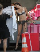 EXCLUSIVE: Victoria's Secret model Adriana Lima films scenes for a commercial in Los Angeles