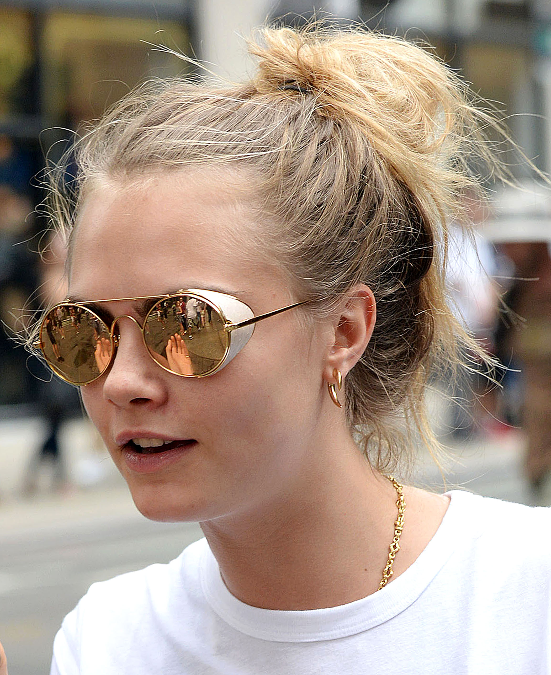 Cara Delevingne and Zoe Kravitz leaving The Smile restaurant in New York City