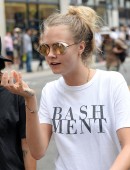 Cara Delevingne and Zoe Kravitz leaving The Smile restaurant  in New York City