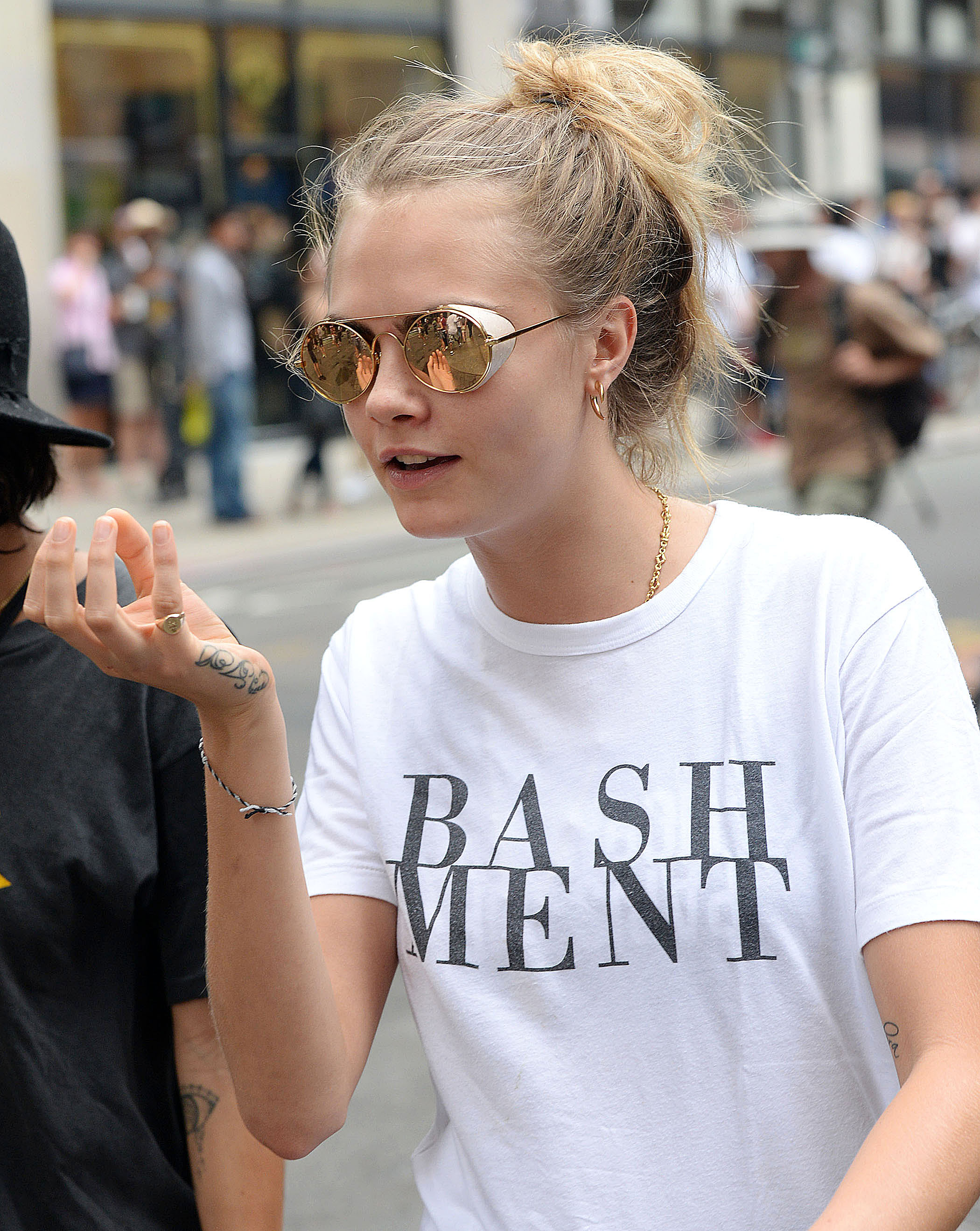 Cara Delevingne and Zoe Kravitz leaving The Smile restaurant in New York City