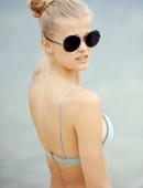 EXCLUSIVE: New Victoria's Secret 'Pink!' model Vita Sidorkina takes a dip at Montauk beach in New York City