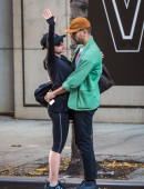 Scarlett Johansson and Romain Dauriac kissing in NYC