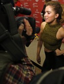 Actress Haley Lu Richardson attends the premiere of the film "The Bronze" at the Sundance Film Festival in Park City, Utah