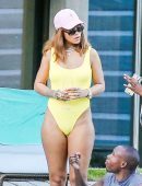 Rihanna-in-Yellow-Swimsuit-2