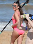 Lea-Michele-in-Pink-Swimsuit-15