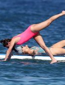 Lea-Michele-in-Pink-Swimsuit-16