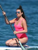 Lea-Michele-in-Pink-Swimsuit-4