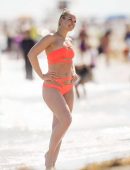 Sabine-Lisicki-in-Orange-Bikini-1