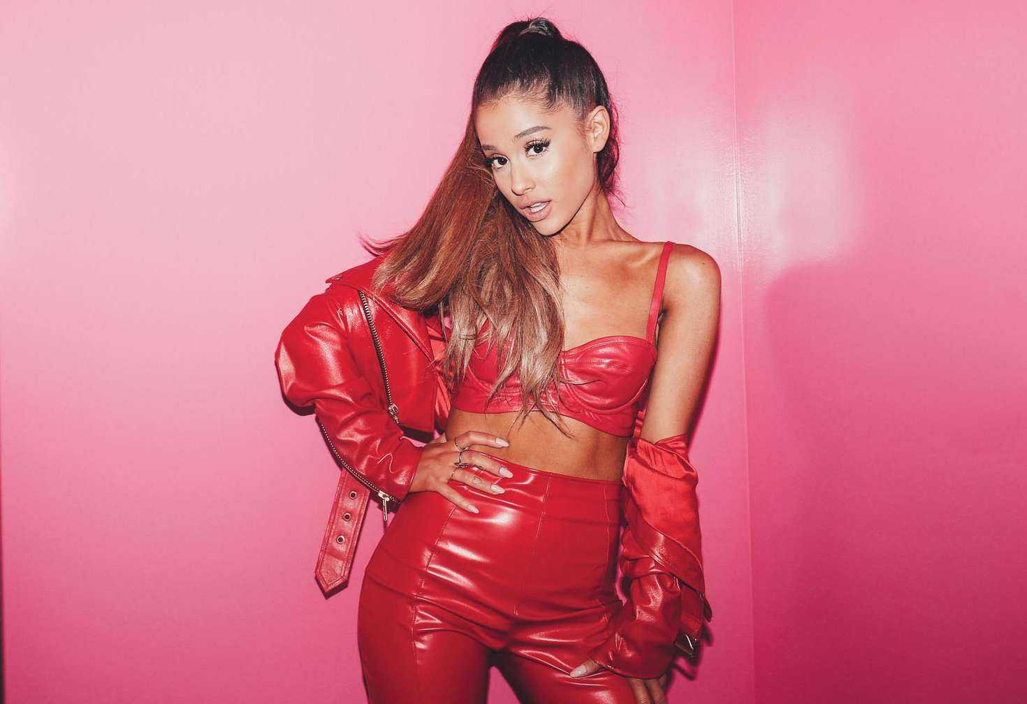 Ariana-Grande-Hot-in-Red-Leather-1
