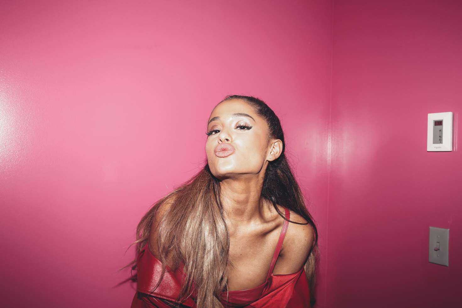 Ariana-Grande-Hot-in-Red-Leather-4
