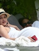 Bella Hadid in Bikini at a Pool in Miami