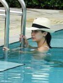 Bella Hadid in Bikini at a Pool in Miami