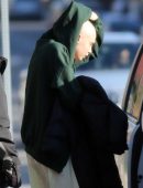 Cara Delevingne Shaved Head on the Set of “Life in a Year” in Toronto