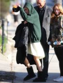 Cara Delevingne Shaved Head on the Set of “Life in a Year” in Toronto