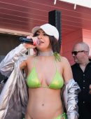 Charli XCX in Bikini, Galore x Grindr Pool Party at Coachella in Palm Springs