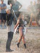 Demi Lovato Shooting a Music Video for her Song "No Promises" in LA