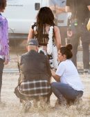 Demi Lovato Shooting a Music Video for her Song "No Promises" in LA