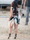 Demi Lovato Shooting a Music Video for her Song "No Promises" in LA