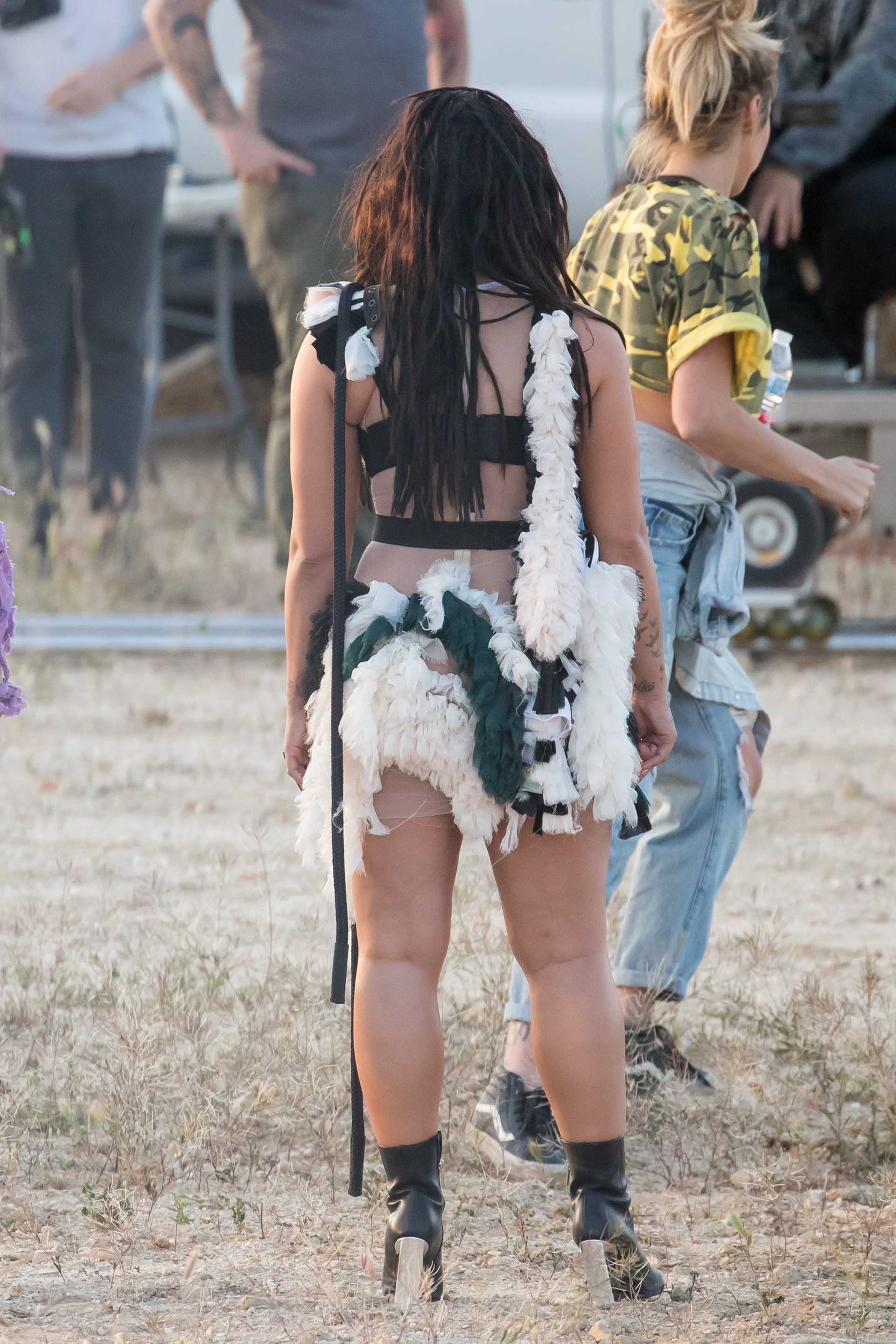Demi Lovato Shooting a Music Video for her Song "No Promises" in LA