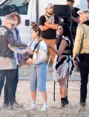 Demi Lovato Shooting a Music Video for her Song "No Promises" in LA