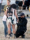 Demi Lovato Shooting a Music Video for her Song "No Promises" in LA