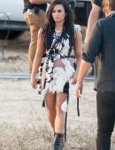 Demi Lovato Shooting a Music Video for her Song "No Promises" in LA