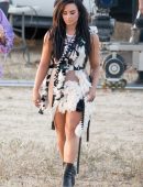 Demi Lovato Shooting a Music Video for her Song "No Promises" in LA