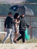Demi Lovato Shooting a Music Video for her Song "No Promises" in LA
