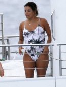 Eva Longoria in Swimsuit at a yacht in Hawaii