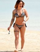 Gemma Massey in Bikini at a Beach in Dubai
