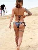 Gemma Massey in Bikini at a Beach in Dubai