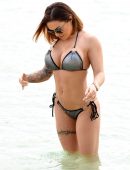 Gemma Massey in Bikini at a Beach in Dubai